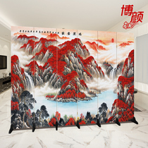 Chinese painting landscape Hongyun head screen partition wall company office living room gathering wealth blocking