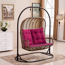 Double hanging chair indoor swing rocking chair balcony rocking chair net red hammock chair household lazy hanging basket rattan chair