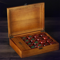 Chinese chess with Chessboard Big Red sour branches black Sandalwood High-grade mahogany large folding portable camphor wood gift box set