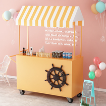 Antique snack car retro snack car European wrought iron floats stall car market Mobile Car trolley