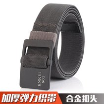 Belt Mens waist belt Elastic canvas Leisure outdoor sports Youth trend belt Student military training belt