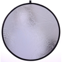 80CM powder photography two-in-one double-sided silver and white reflector 2 in 1 round reflector folding carrying case
