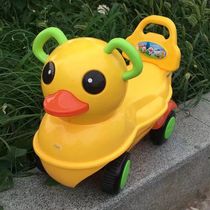 Big yellow duck slipping car children sliding Niu Niu car Walker children toy car 1-3 years old can sit on light music