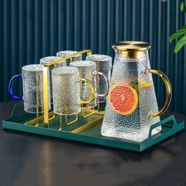 Light luxury wind cup water set household living room modern glass drinking water cup cold water cup cup tea cup kettle hospitality