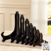 Disc triangle wooden frame disc tray bracket decorative plate bracket crafts wooden base ornaments