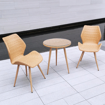 Nordic Balcony Casual Minimalist Vines Chair Three Sets Light Lavish Courtyard Creative Mini Rattan Chairs Tea Table And Chairs Combination