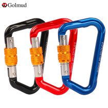 Golmud professional mountaineering equipment D-type safety buckle national standard safety hook fast hanging rock climbing buckle CB966