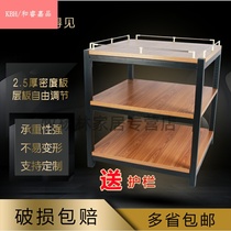 Supermarket milk pile head steel wood display rack grain oil rice noodles commercial multifunctional promotion table three-layer shelf