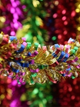 New Years party decoration wedding ribbon pull flower color strips wool Christmas mall kindergarten party arrangement