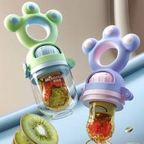 Baby eats fruit food supplement bite bag teeth glue fruit and vegetable music baby bite play artifact molar stick juice pacifier