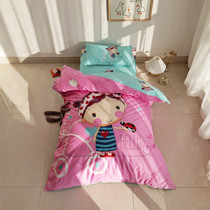 Kindergarten quilt three-piece set of childrens quilt cover into the garden six sets of bedding bedding cotton special nap quilt