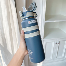 High-grade thermos cup 316 stainless steel boys ladies kettle large capacity with suction tube Cup portable car water Cup