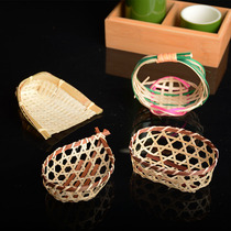 Seafood style ornaments bamboo small basket bamboo basket bamboo basket bamboo basket hotel sashimi dishes plate decoration small ornaments