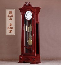 Villa level luxury large European floor clock living room solid wood carved mechanical standing clock atmospheric pendulum clock classical clock