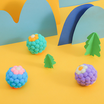 HOOPET Pet Flowers BEAUTIFUL BALL A small kitty ball ball toy self-hi play Colour plush hit color ball