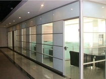 Shanghai office 57 high partition partition wall fireproof board Tempered glass partition screen with louver soundproof wall