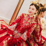 Xiuhe clothing 2020 new wedding bridal gown Chinese wedding dress winter Chinese style show a dress small Xiuhe