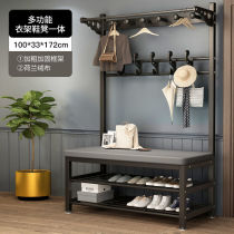 Simple entrance hall coat rack bedroom hanger living room hanging bag shoe rack combination home floor hanger shoe cabinet integrated