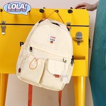 LOLA DESIGN (secret garden) Japanese college style backpack schoolbag female college students simple bag