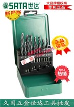 SX Shida Tools 52919 Wear-resistant Straight Twist Drill High Speed Stainless Steel Electric Drill 19 Piece Set 1-10mm