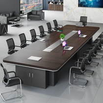 Plate-type large conference table long table bar office table and chairs combined simple and modern talks training reception desk