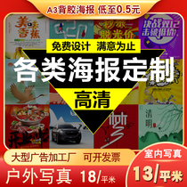 Photo Poster Design Spray Painting Advertising Cloth Customized Shopping Mall Enclosure KT Display Board Car Sticker PP Backglue Canvas