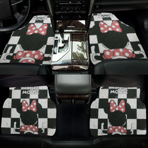 Lady Car Footbed Silk Ring Cartoon Cute Foot Cushion Ground Mat Single Sheet Universal Fashion Car Carpet Anti Dirty Mat