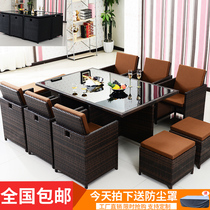 Outdoor furniture Balcony Vine Chair Five Pieces Garden Vines TABLE AND CHAIRS IMITATION RATTAN CHAIR COURTYARD CASUAL MODERN NET RED TABLE AND CHAIRS