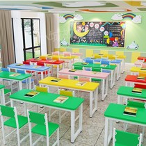 Primary School Students Tutoring Class Desks And Chairs Manufacturers Direct Marketing Single Double Training School Study Table And Chairs Combined Long Bar Table