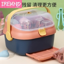 Bottle storage box baby drain rack supplementary food storage tool drying rack dustproof baby tableware storage box
