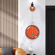 Modern creative marble thinker decorative clock home fashion mute wall clock living room wall atmospheric clock