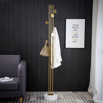 Simple modern wrought iron marble coat rack light luxury Net red floor hanger girl bedroom clothes shelf