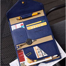 Travel Multifunction Passport Pack Korean version Ins new ultra-thin Three-fold document clip wallet Ticket clip Passport book