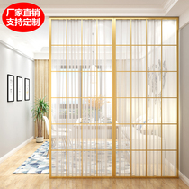 Nordic screen Changhong glass partition wall bedroom blocking home Guest restaurant entrance modern simple iron custom