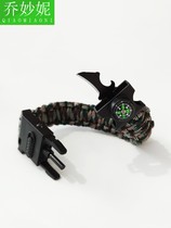 Survival bracelet outdoor multifunctional outdoor self-defense hand rope equipped with Wolf Warriors tactics survival rescue umbrella rope bracelet knife