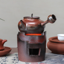 Mingde Garden thin tire hand pull cinnabar sand chorus electric pottery furnace charcoal stove side of the boiling water red pottery teapot Kagai Yushu simmered