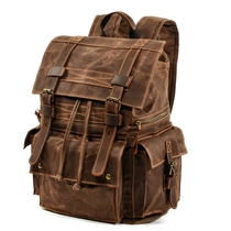 Pepper Salt World War II paratrooper backpack outdoor retro military style waterproof canvas locomotive mountaineering backpack men