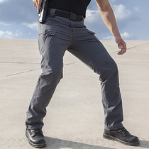 Summer thin outdoor quick-drying pants mens elastic assault pants sports loose mountaineering self-cultivation quick-drying military fan tactical pants
