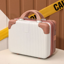 16 inch retro portable suitcase womens new lightweight small boarding box travel password box 14 inch cosmetic case