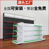 Supermarket shelves convenience store snacks stationery pharmacy commissary department store adhesive hook steel wood against the wall display shelf