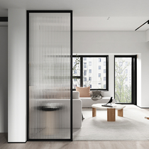 Nordic light luxury partition screen stainless steel entrance porch Changhong glass iron living room sink custom decoration