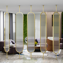 Nordic rotatable Changhong glass screen partition Entrance decoration Stainless steel light luxury living room occlusion simple and modern