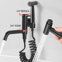 Mop pool dragon head with spray gun balcony full copper household single cold into wall toilet mop pool lengthy faucet