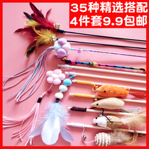 Cat Toy Teasing Cat With Cat Rod Feather Bell Peppers Mint Kitty Toy Kitty Toys Resistant to Biting Cat