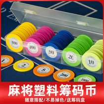 Chip coin mahjong Texas Holdem plastic money Baccarat Chess Room Special brand Hall to play mahjong cards
