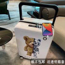 High Yan value wide rod universal wheel travel luggage custom men and women fashion net red luggage sub-suitcase 20 inches