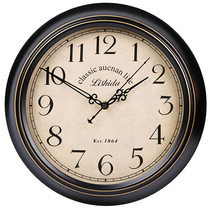 Lishida American retro silent wall clock living room simple European creative European style hanging watch Nordic art decorative clock