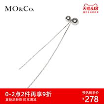 MOCO2020夏季新品不对称耳钉圆球水钻耳环MBO2JEW001 摩安珂