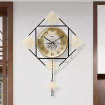 New Chinese hanging clock Living room Creative personality Atmospheric Light Extravagant Clock Nordic Fashion Clocks Home Quartz Clocks