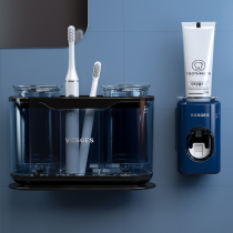 Fully Automatic toothpaste kit non-hole wall-mounted toothpaste toothbrush holder multifunctional lazy extrusion artifact
